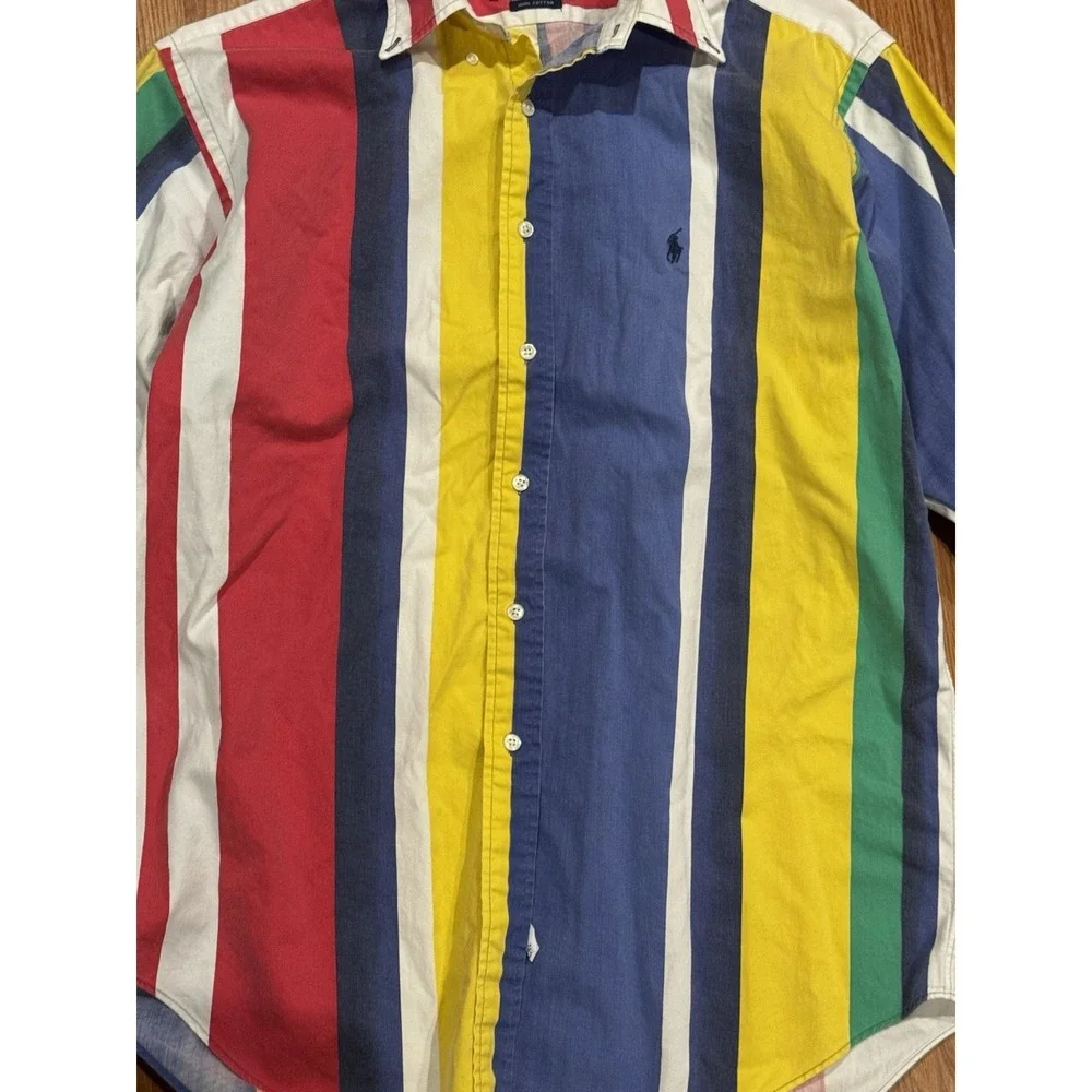 Vintage Polo Ralph Lauren Western Brushpopper Button Down Shirt M Country RRL